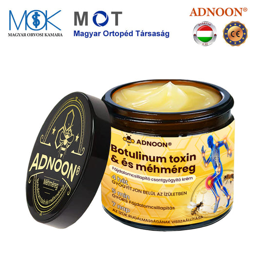 💧🐝ADNOON® Botulinum Toxin & Méhméreg Fájdalomcsillapító Csontgyógyító Krém👨‍⚕️A Magyar Ortopéd Társaság (MOT) Által Jóváhagyva